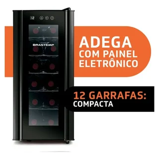 Adega De Vinhos Brastemp Para 12 Garrafas Com Painel Touch BZC12BE Preto