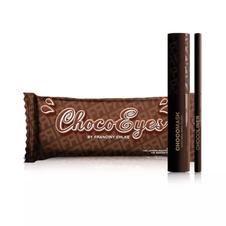 KIT FRAN CHOCOEYES MÁSCARA CILIOS MARROM E LÁPIS MULTIFUNCIONAL BY FRANCINY EHLKE