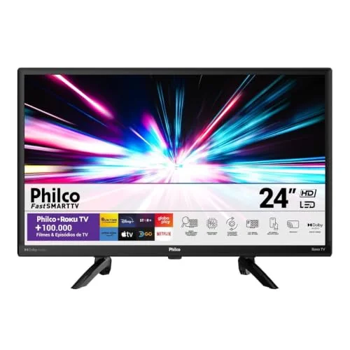 Smart TV 24" Philco PTV24G5YR2CP | Roku TV, Dolby Audio