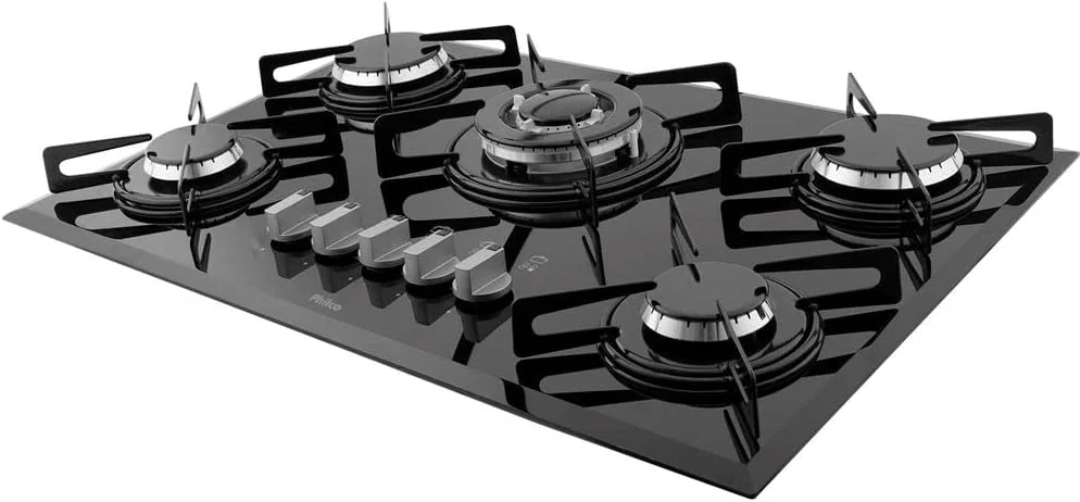 Cooktop Cook Chef Philco 5 Tripla Chama Preto Bivolt