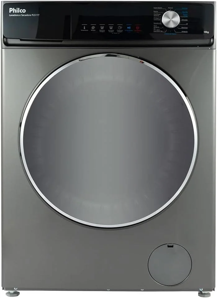 Lava e Seca 16 Programas Eco Inverter Philco 10 kg Inox Pls11t - 110v
