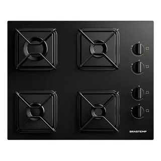 Cooktop Brastemp a Gás 4 Bocas com Grades de Ferro - BDD61BE