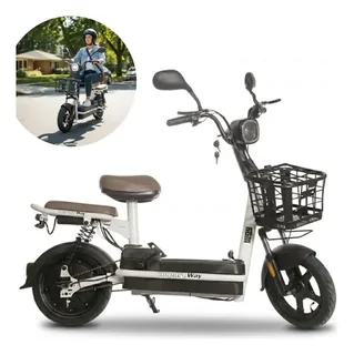 Bike Elétrica Scooter 48v 350w Bateria Removível Branca Top