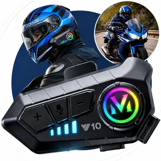 Fone De Ouvido Para Capacete Intercomunicador Bluetooth Headset Rgb Sem Fio