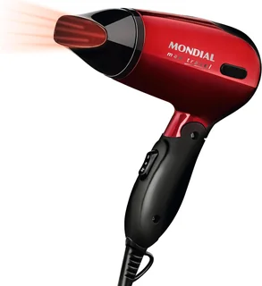 MONDIAL Secador, Max Travel, Bivolt, Preto/Vermelho, 1200W - SC-10 | Bivolt, 1200W