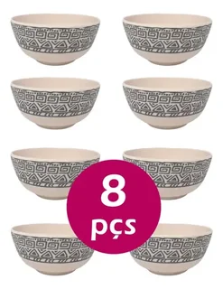 Kit 8un Tigela Bowl Cumbuca Ecológico 300ml Sopa Caldo