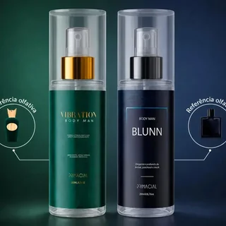 Kit Body Splash Masculino Vibration E Blunn 200ml