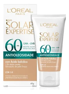 Protetor Solar Antioleosidade FPS 60 1.0 Solar Expertise L'Oréal Paris 40g