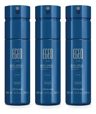 Kit Egeo Blue: Body Spray Desodorante 100ml (3 Itens)