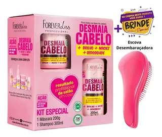 Kit Especial Desmaia Cabelo Forever Liss Shampoo + Máscara