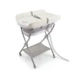 Banheira Bebê Dobrável Trocador Suporte Ajustável 3 Alturas Termômetro 10L Rodinhas Starfish Maxi Baby