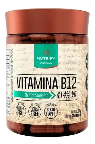 Vitamina B12 Metilcobalamina 414% 60caps Nutrify