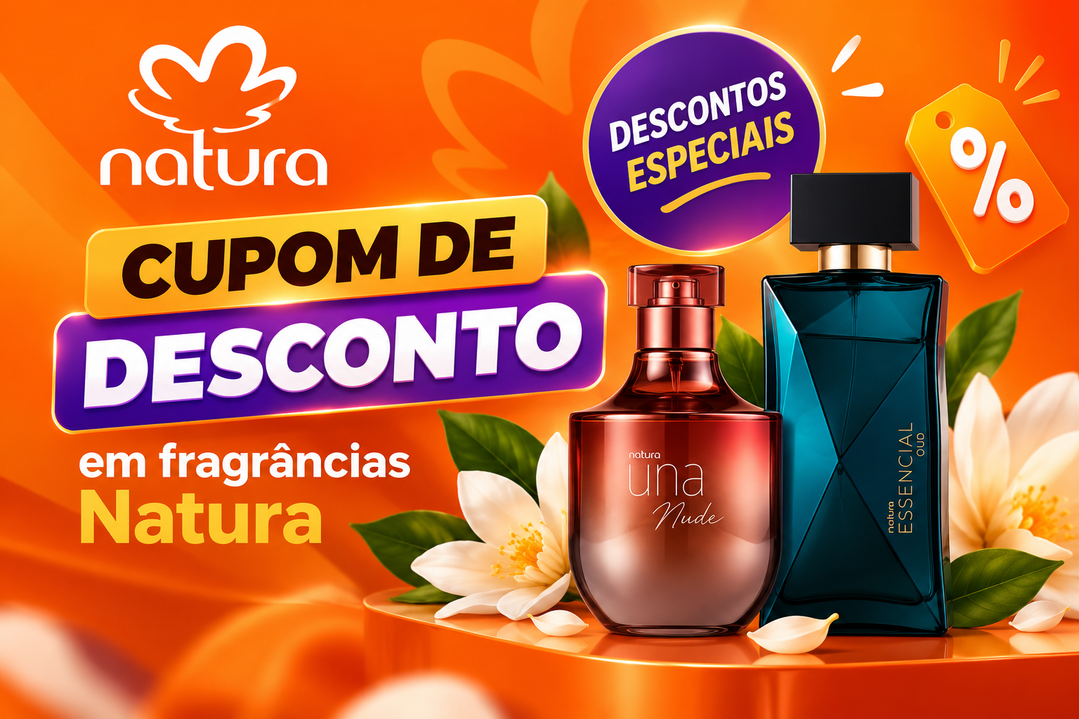 Ganhe desconto de até 15% Off em produtos Natura