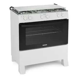 Fogão 5 Bocas a Gás Itatiaia Star com Acendimento Automático e Forno 88L Branco Bivolt